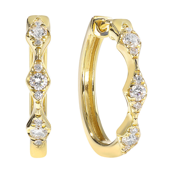 .33ctw Diamond Hoop Earrings