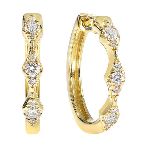 .33ctw Diamond Hoop Earrings