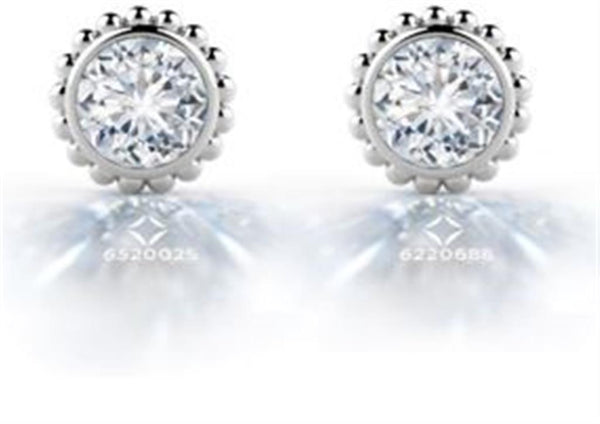.28 CTW Diamond Studs set in 18K White Gold Tribute Bezel- IDC Forevermark Collection