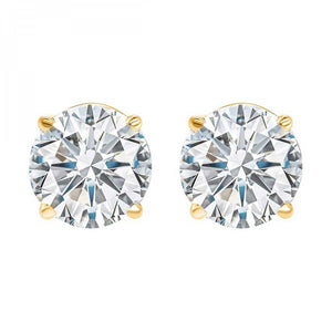 1.00 CTW Diamond Studs in 14K Yellow Gold- IDC Added Value Collection