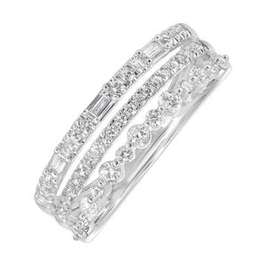 14K White Gold Split Shank Diamond Fashion Ring (0.50CTW)