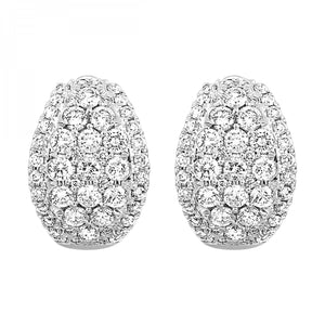 14K White Gold Diamond Cluster Earrings (1.63CTW)