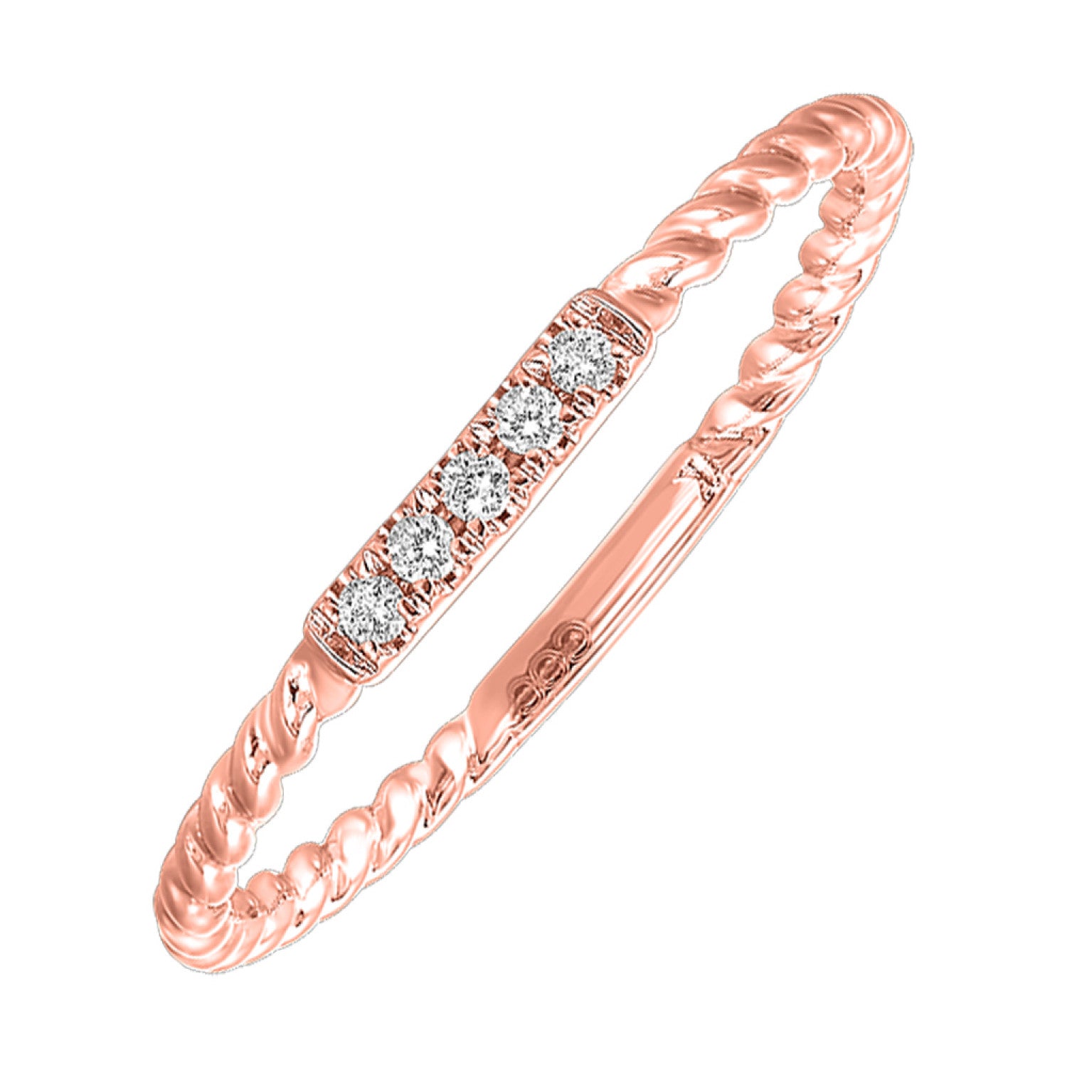 Stackable 10K Diamond Band (0.05CTW)