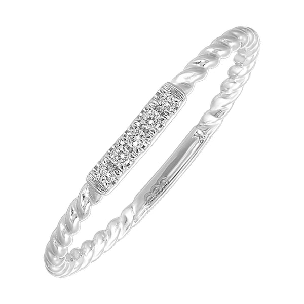 Stackable 10K Diamond Band (0.05CTW)
