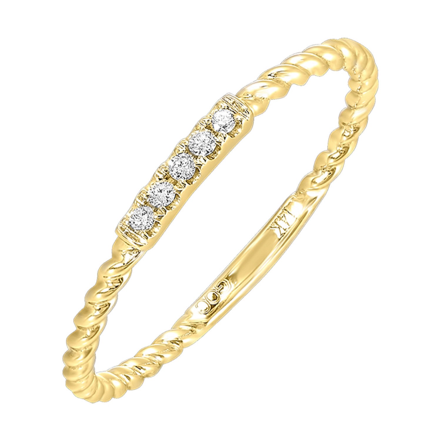 Stackable 10K Diamond Band (0.05CTW)