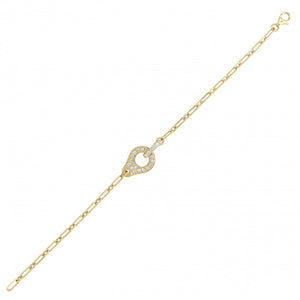 14K Chain Link Diamond Fashion  Bracelet (0.50CTW)