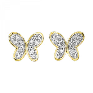 10K Gold Butterfly Diamond Stud Earring (0.50CTW)