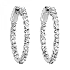 Diamond Inside-Out Hoop Earrings