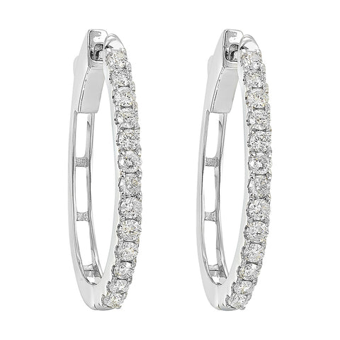 Diamond Hoops -Choose your Carat Weight