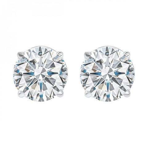 .50 CTW Diamond Studs Set in 14K White Gold- Added Value Collection