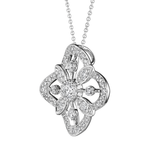 Verragio Large Fiore Diamond Pendant 18K White Gold (0.35CTW)