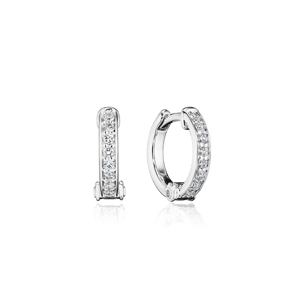 Verragio 15mm Felicity Diamond Huggie Hoop 18K Gold (0.35CTW)