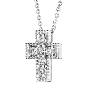 Verragio Small Diamond Box Cross 18K Gold (0.10CTW)