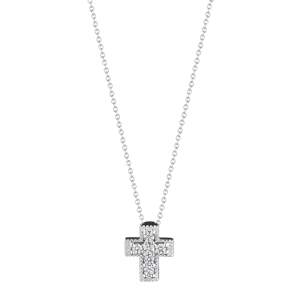 Verragio Small Diamond Box Cross 18K Gold (0.10CTW)