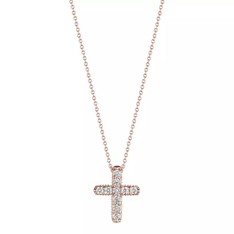 Verragio Medium Diamond Cross 18K White Gold (0.15CTW)