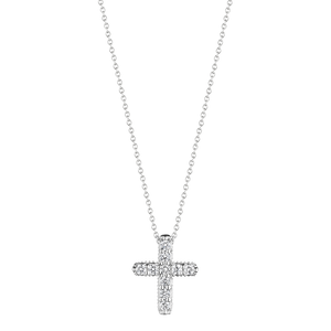 Verragio Medium Diamond Cross 18K White Gold (0.15CTW)