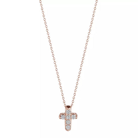 Verragio Small Diamond Cross 18K White Gold (0.10CTW)