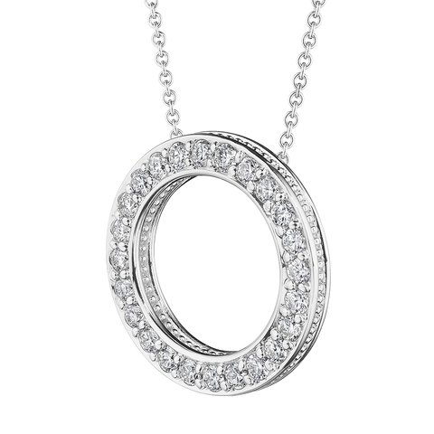 Verragio Veritage Diamond Circle Pendant 18K White Gold (0.30CTW)