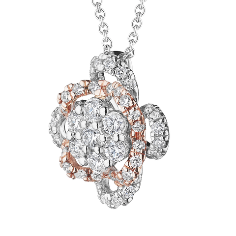 Verragio Veritage Diamond Cluster Floret Pendant 18K Gold (0.30CTW)