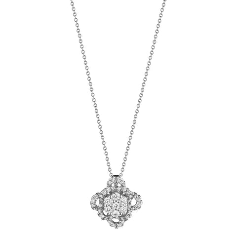 Verragio Veritage Diamond Cluster Floret Pendant 18K Gold (0.30CTW)