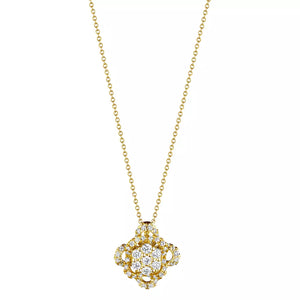 Verragio Veritage Diamond Cluster Floret Pendant 18K Gold (0.30CTW)