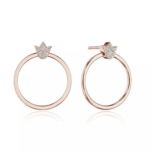 Verragio Veritage Diamond Crest Small Circle Earring 18K Gold (0.10CTW)