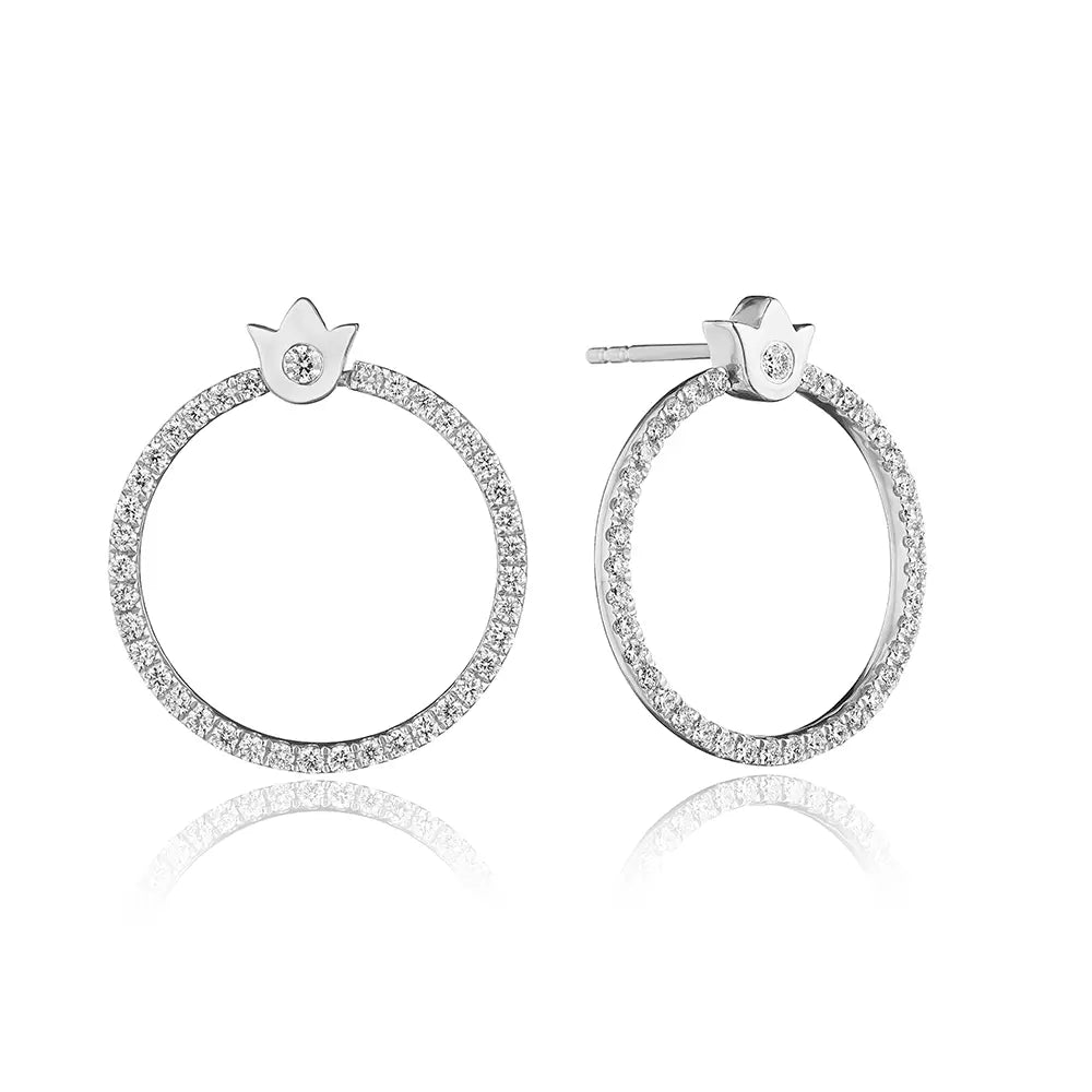 Verragio Veritage Crest Diamond Circle Earring 18K Gold (0.45CTW)