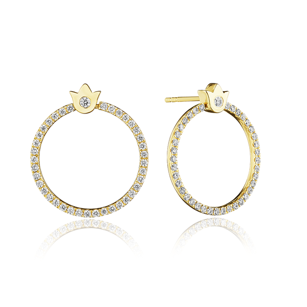 Verragio Veritage Crest Diamond Circle Earring 18K Gold (0.45CTW)