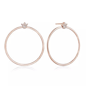 Verragio Veritage Diamond Crest Large Circle Earring 18K Gold (0.10CTW)