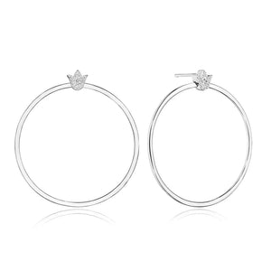 Verragio Veritage Diamond Crest Large Circle Earring 18K Gold (0.10CTW)