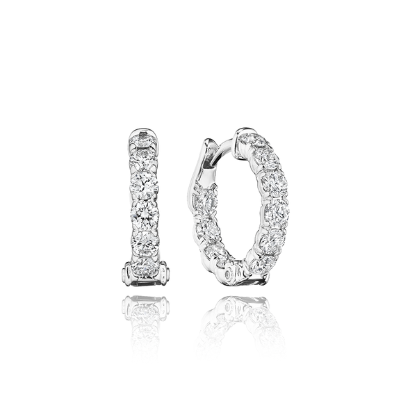 Verragio 18mm Audacity Diamond Inside Out Hoop 18K Gold (2.30CTW)