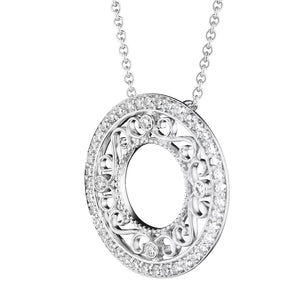 Verragio Reverie Morgan Filigree Circle Pendant 18K Gold (0.45CTW)