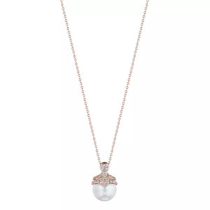 Verragio Reverie Floret Diamond & Pearl Cap Pendant 18K Gold (0.20CTW)
