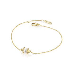 Verragio Reverie 5mm Single Pearl Tiara Bracelet 18K Yellow Gold