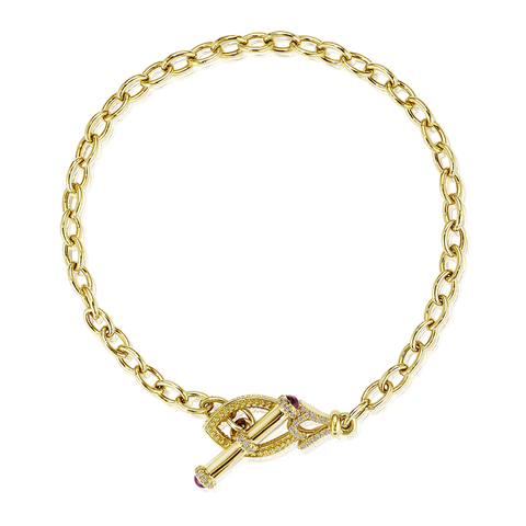 Verragio Toggle Beaded Bracelet 18K Yellow Gold (0.20CTW)