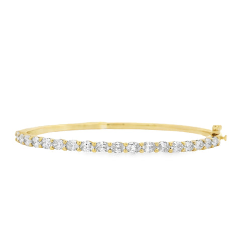 East/West Diamond Bangle