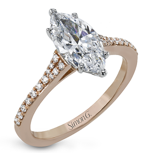 Simon G. Marquise Cut Engagement Ring Setting (0.16CTW)