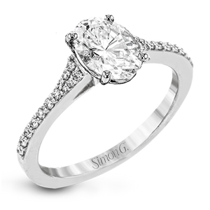 Simon G. Oval Cut Engagement Ring Setting (0.16CTW)