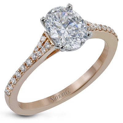 Simon G. Oval Cut Engagement Ring 0.16CTW