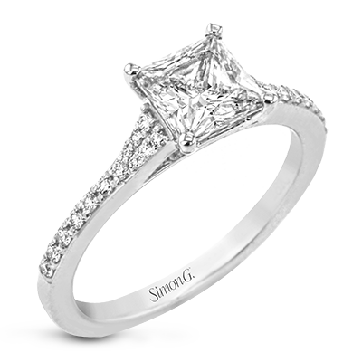 Simon G. Princess Cut Engagement Ring 0.16CTW
