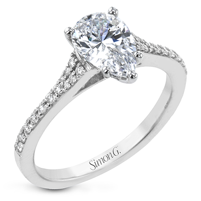 Simon G. Pear Cut Engagement Ring Setting (0.16CTW)
