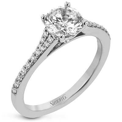 Simon G. Round Cut Engagement Ring 0.16CTW