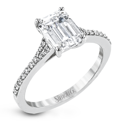 Simon G. Oval Cut Engagement Ring Setting (0.16CTW)