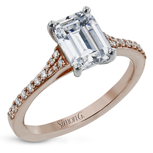 Simon G. Emerald Cut Engagement Ring Setting (0.16CTW)