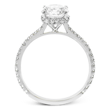 Simon G. Round Cut Hidden Halo Engagement Ring Setting (0.41CTW)