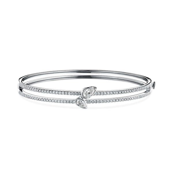 1.00 CTW Double Row Diamond Bangle