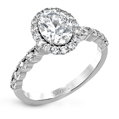 Simon G. Round Cut Halo Engagement Ring Setting (0.70CTW)