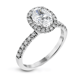 Simon G. Oval Cut Halo Engagement Ring Setting (0.72CTW)