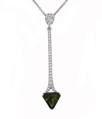 Tourmaline and Diamond Fashion Pendant