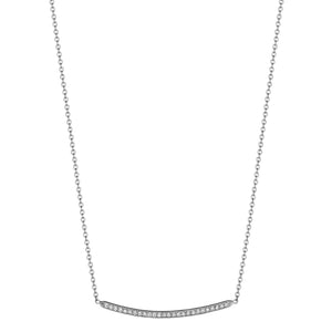 Penny Preville 18K Gold Petite Diamond Pave Forever Bar Necklace